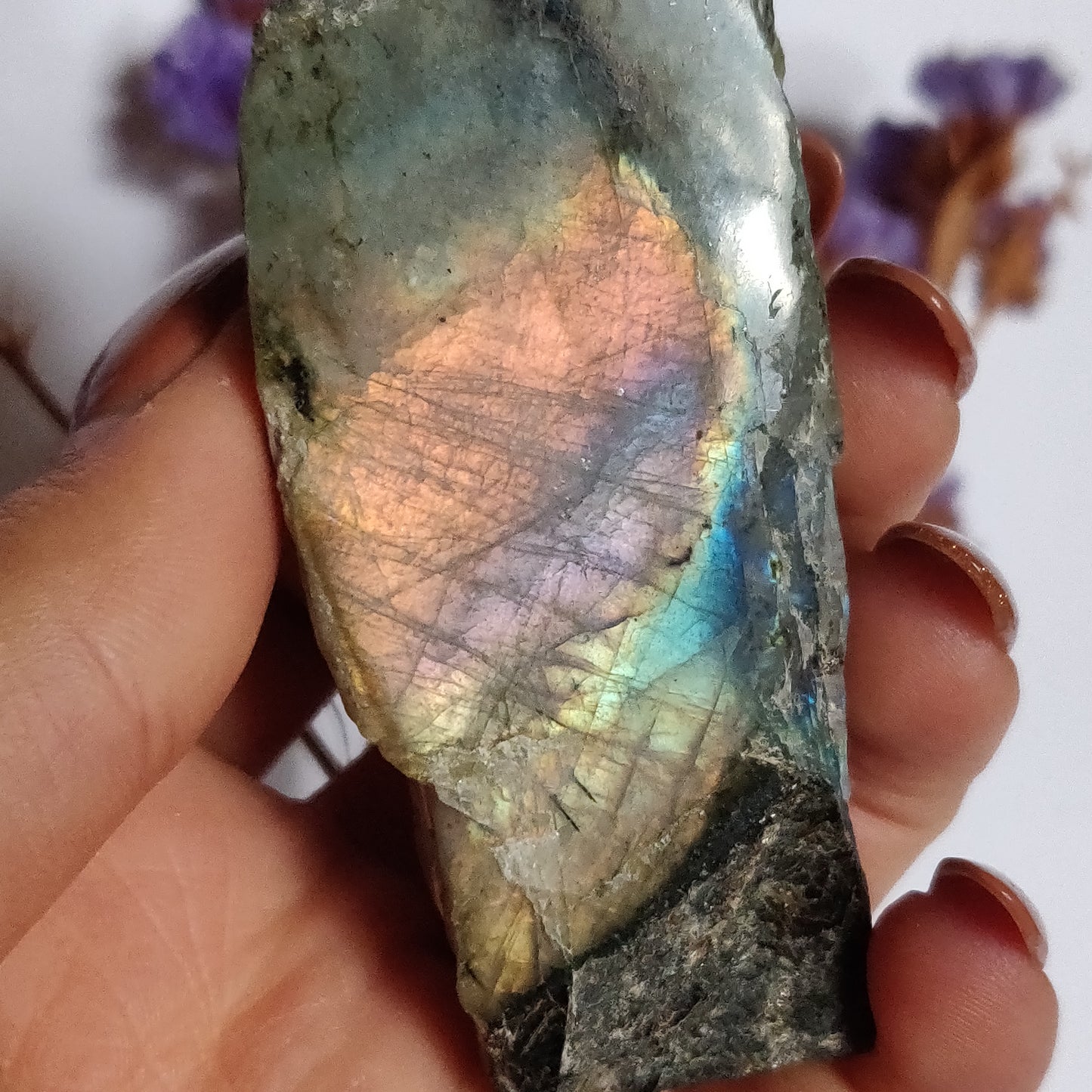 Labradorite Slab, Rainbow Labradorite (#17)
