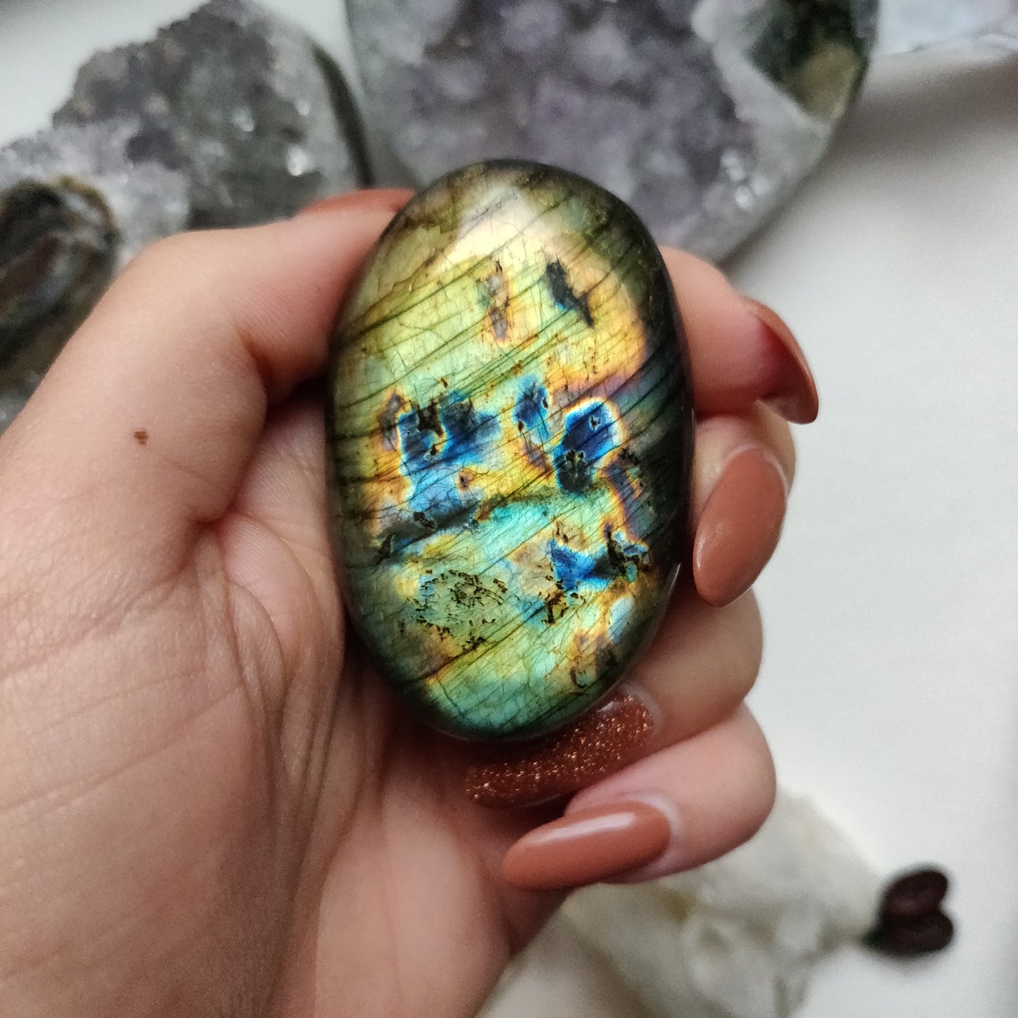 Labradorite Palm Stone (#2)