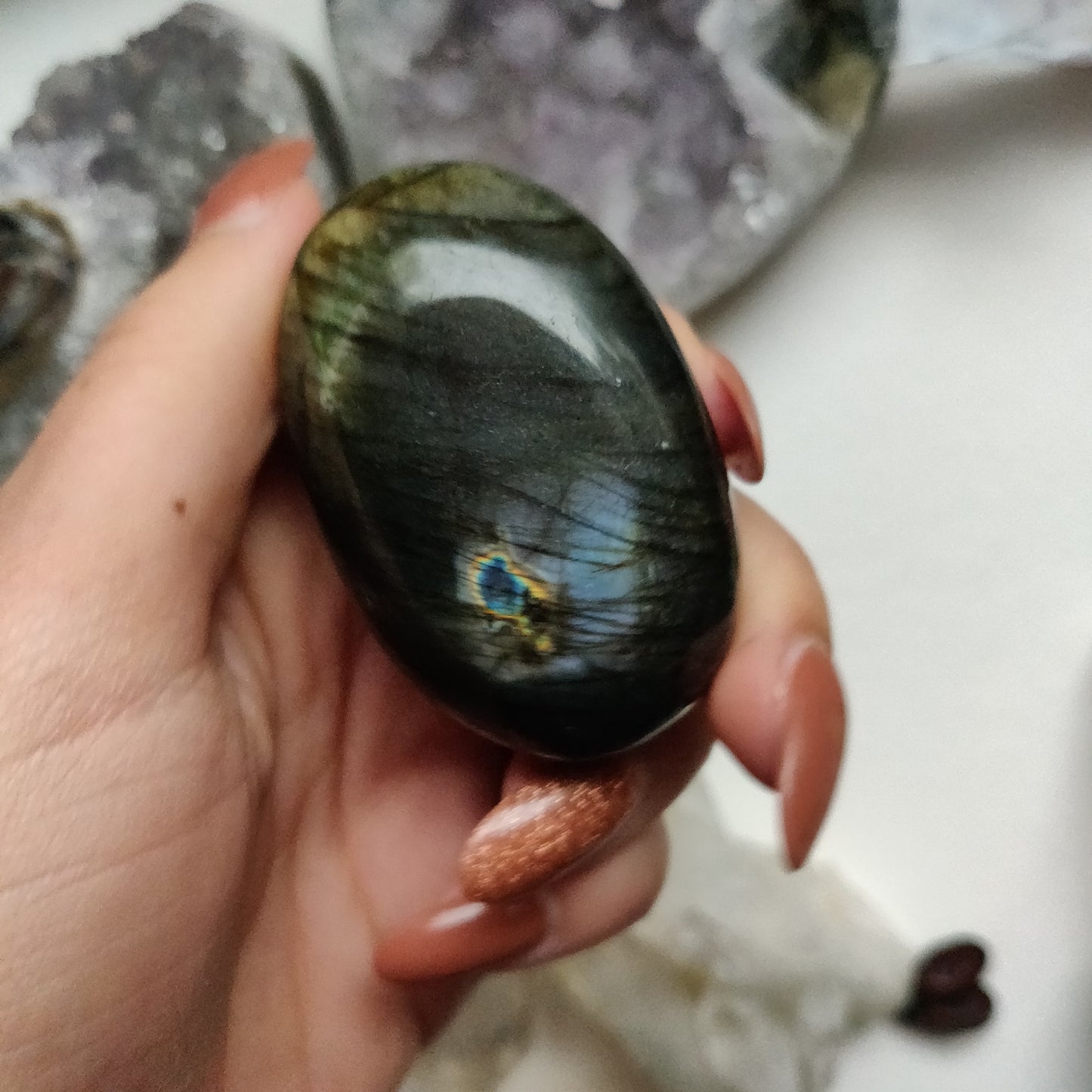 Labradorite Palm Stone (#2)