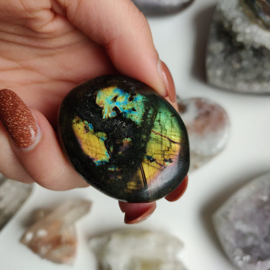 Labradorite Palm Stone (#132)