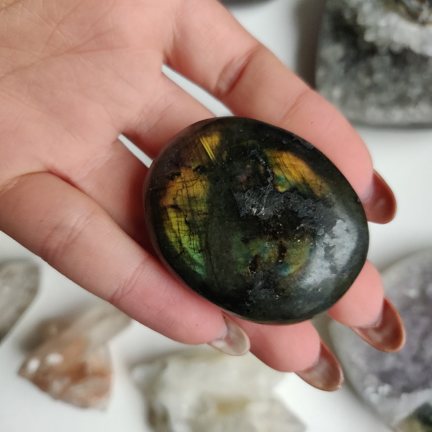 Labradorite Palm Stone (#132)