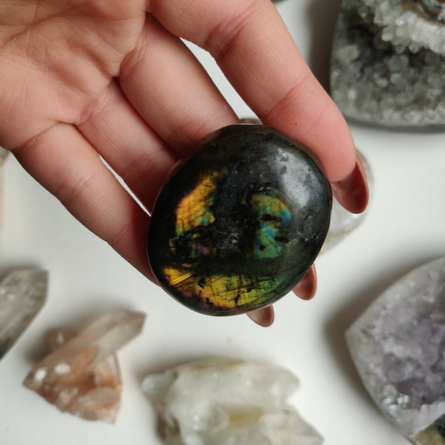 Labradorite Palm Stone (#132)