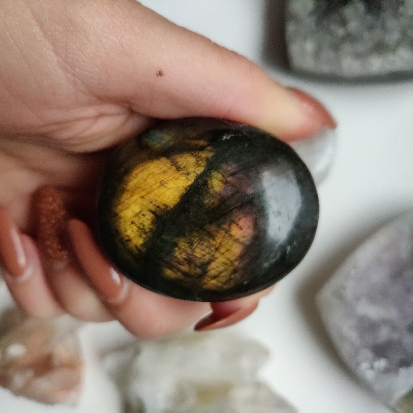 Labradorite Palm Stone (#132)