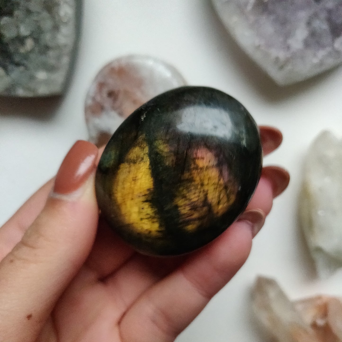 Labradorite Palm Stone (#132)