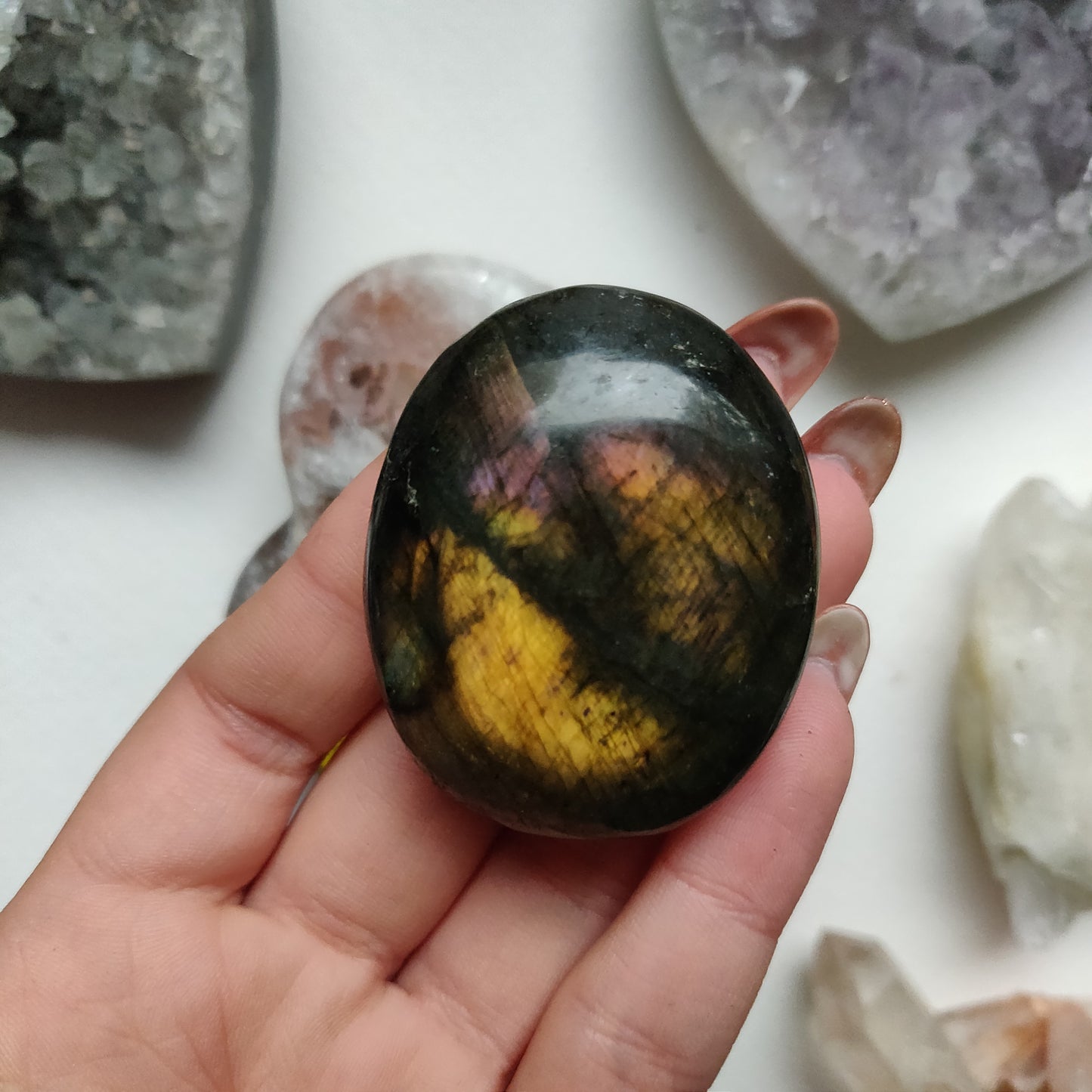 Labradorite Palm Stone (#132)