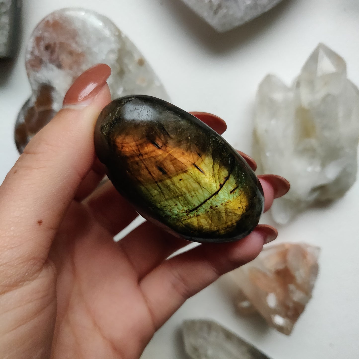 Labradorite Palm Stone (#98)