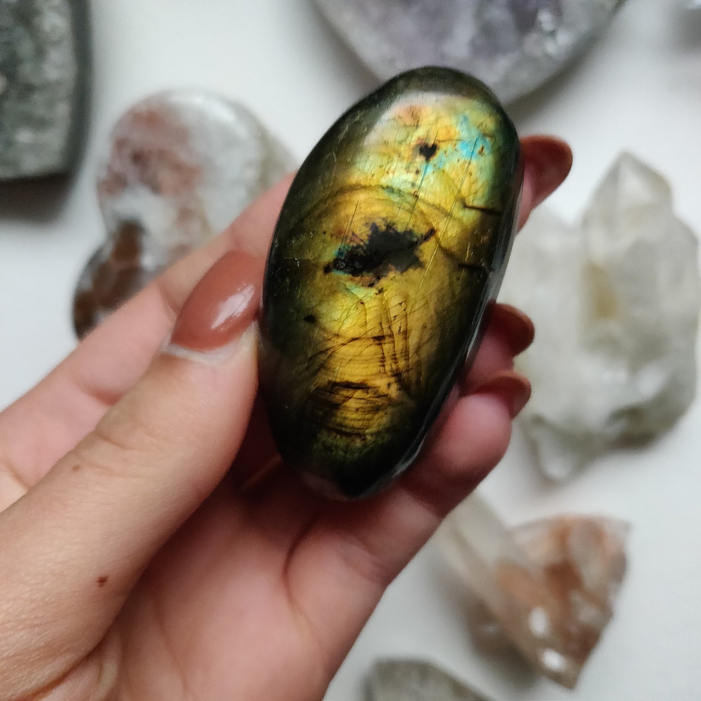 Labradorite Palm Stone (#98)