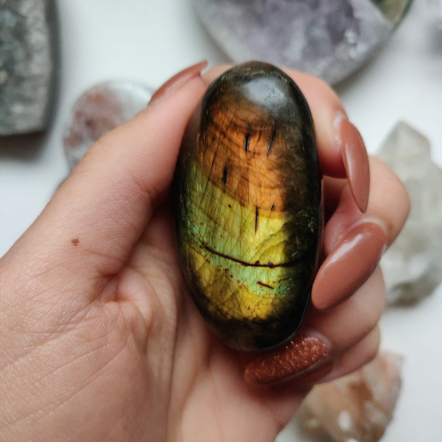 Labradorite Palm Stone (#98)