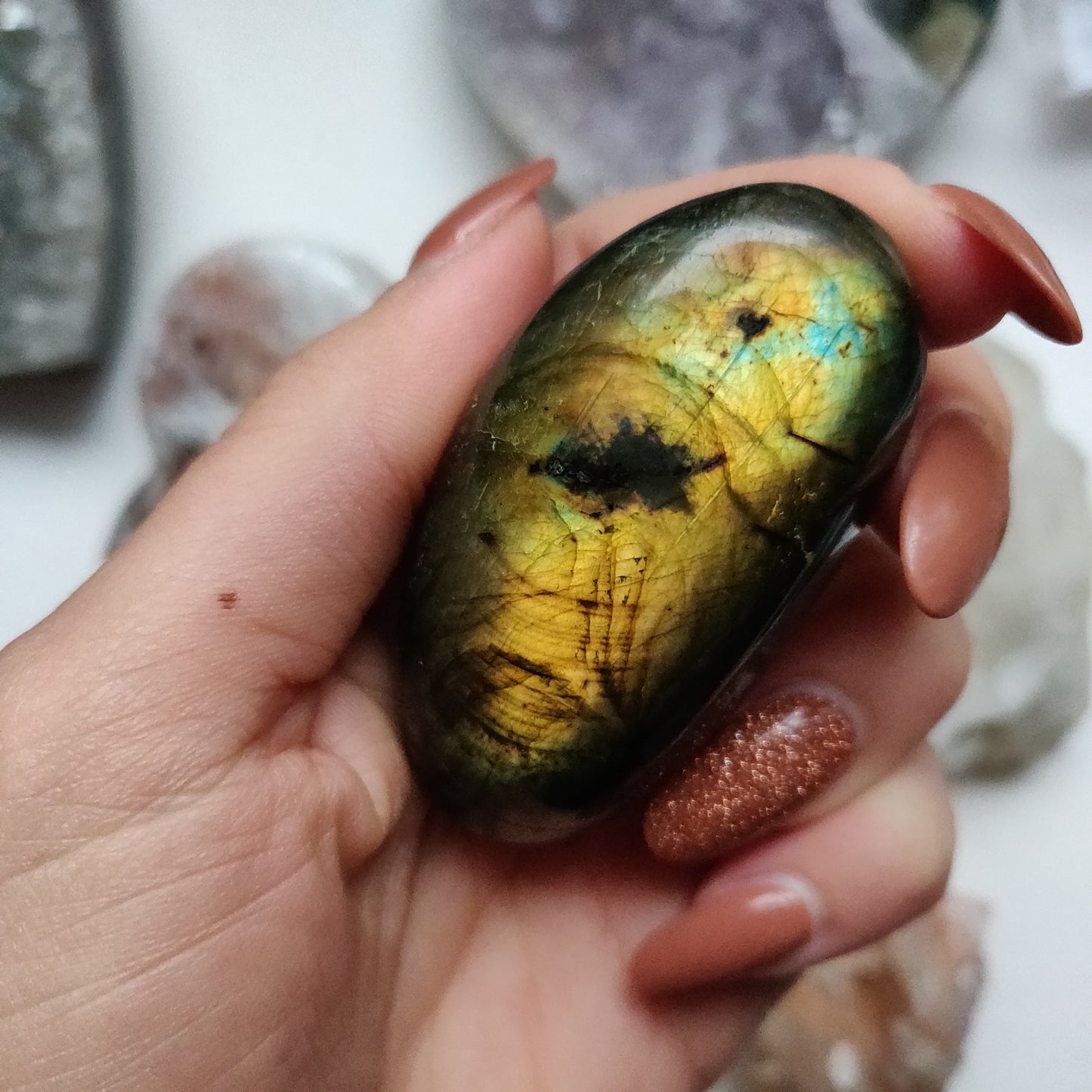 Labradorite Palm Stone (#98)