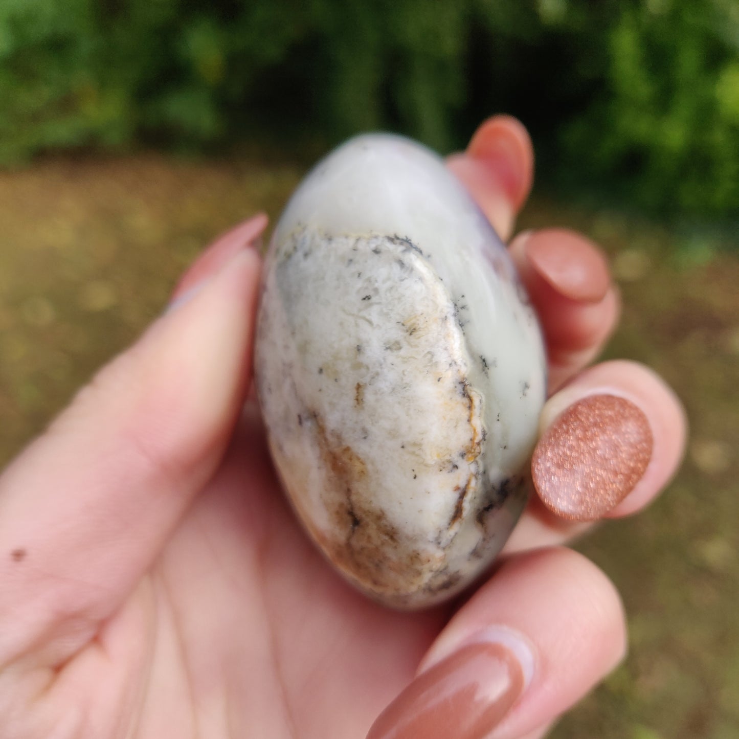 Purple Dendritic Opal Palm Stone (#6)