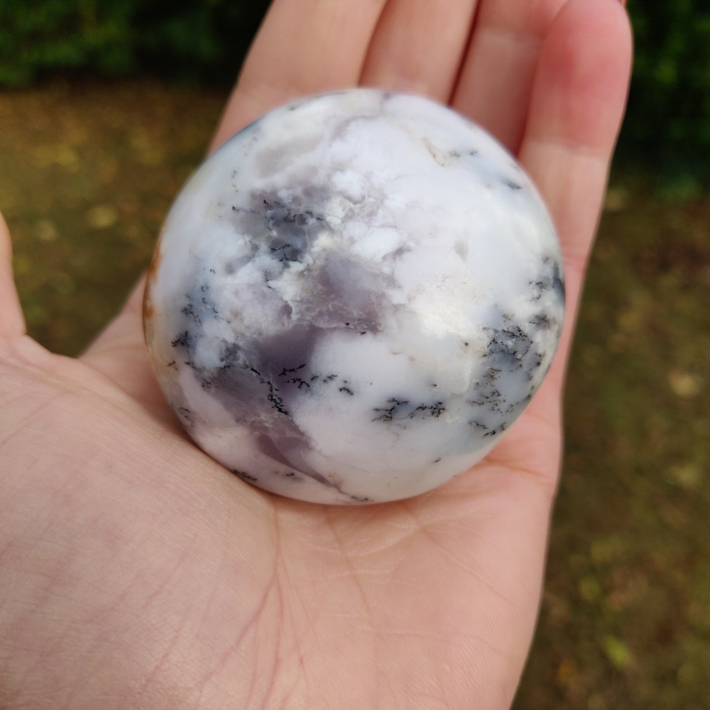 Purple Dendritic Opal Palm Stone (#8)