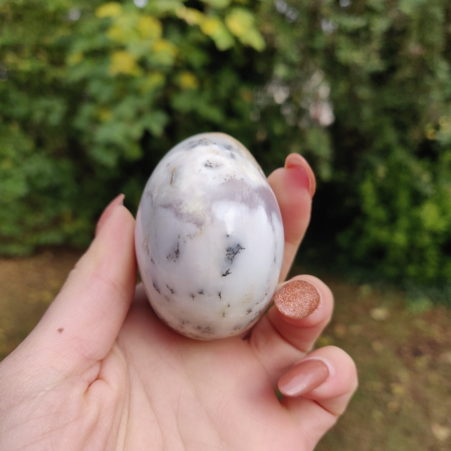 Purple Dendritic Opal Palm Stone (#8)