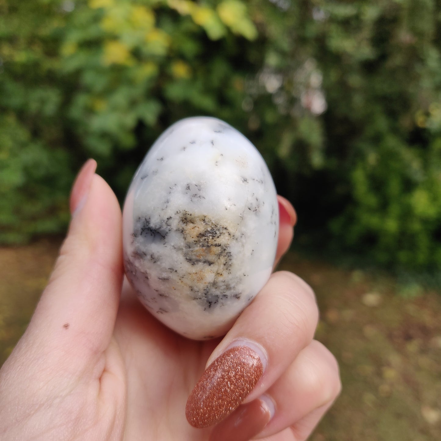 Purple Dendritic Opal Palm Stone (#8)