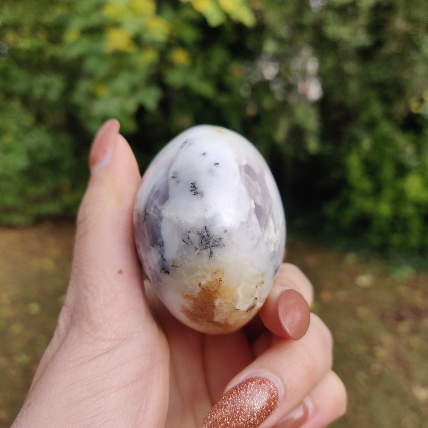 Purple Dendritic Opal Palm Stone (#8)