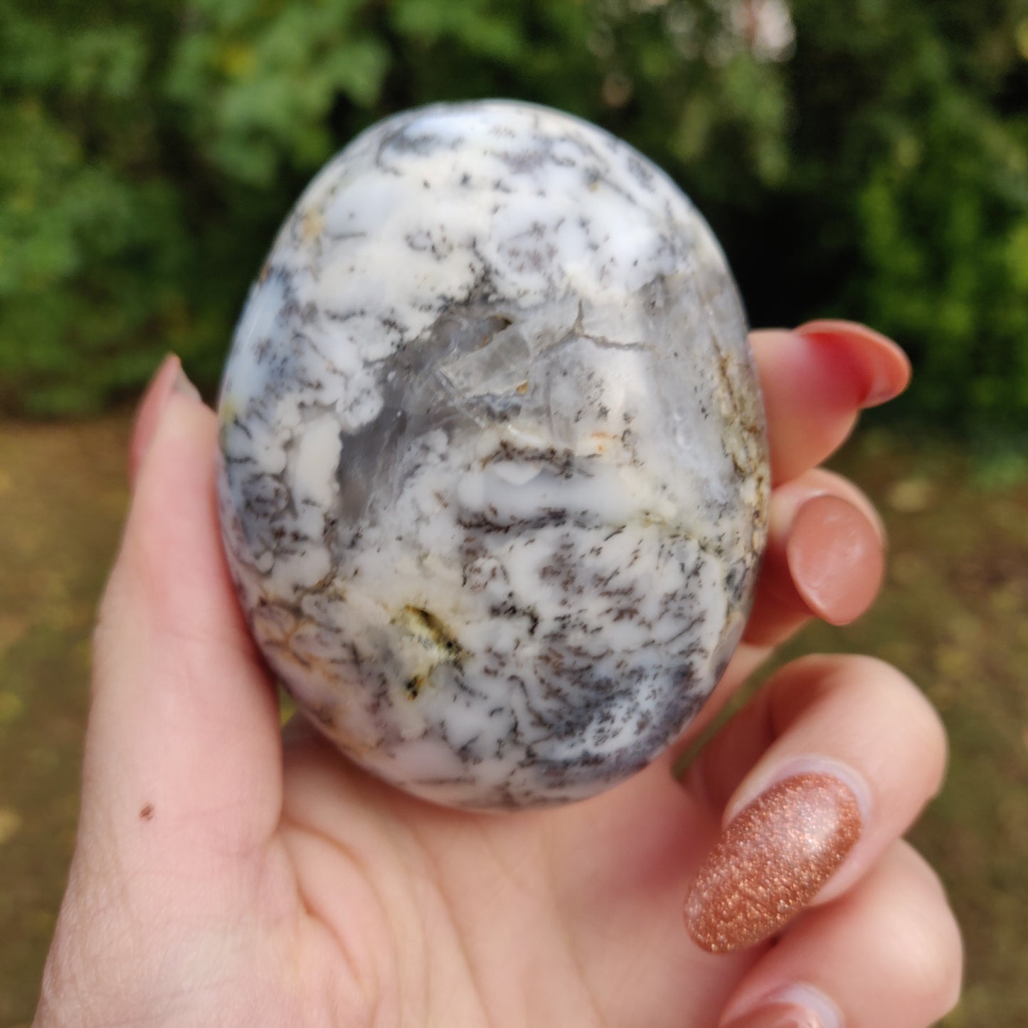 Dendritic Opal Palm Stone (#13)