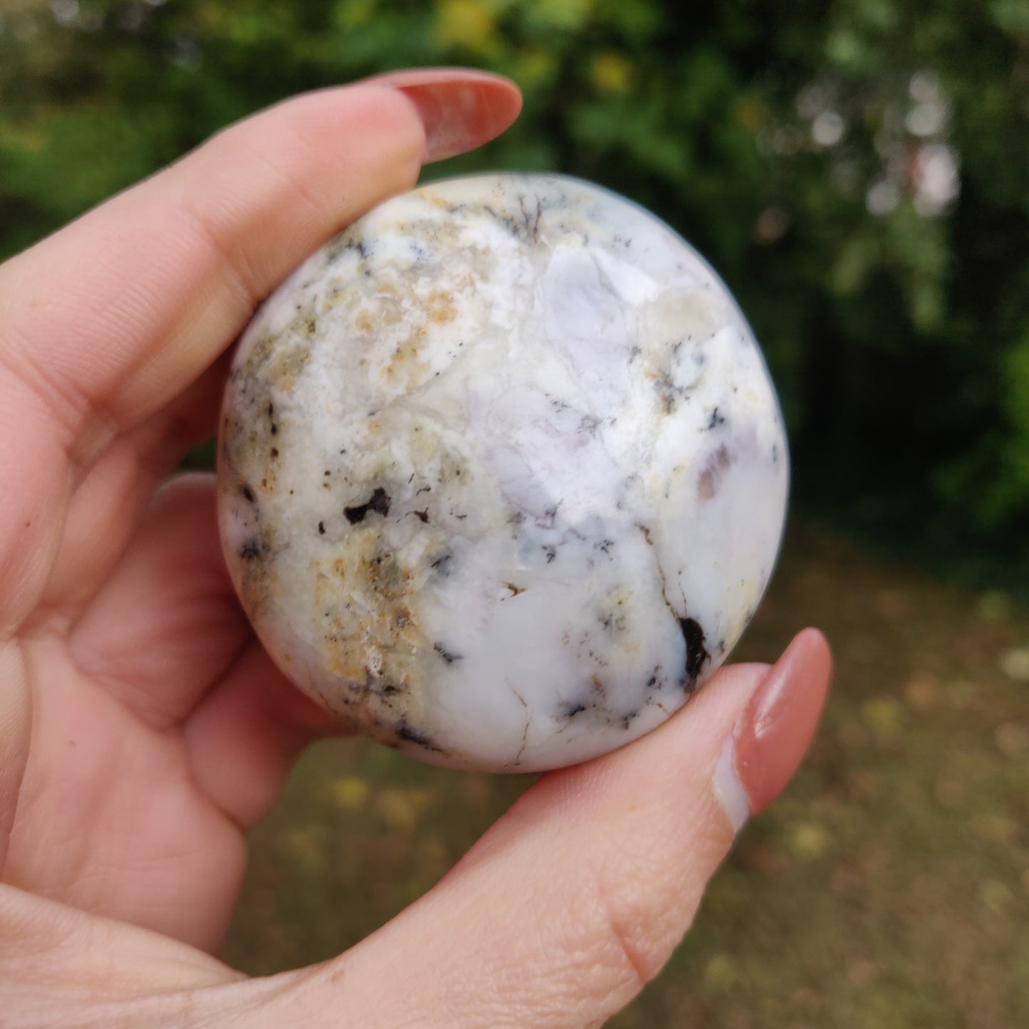 Purple Dendritic Opal Palm Stone (#16)