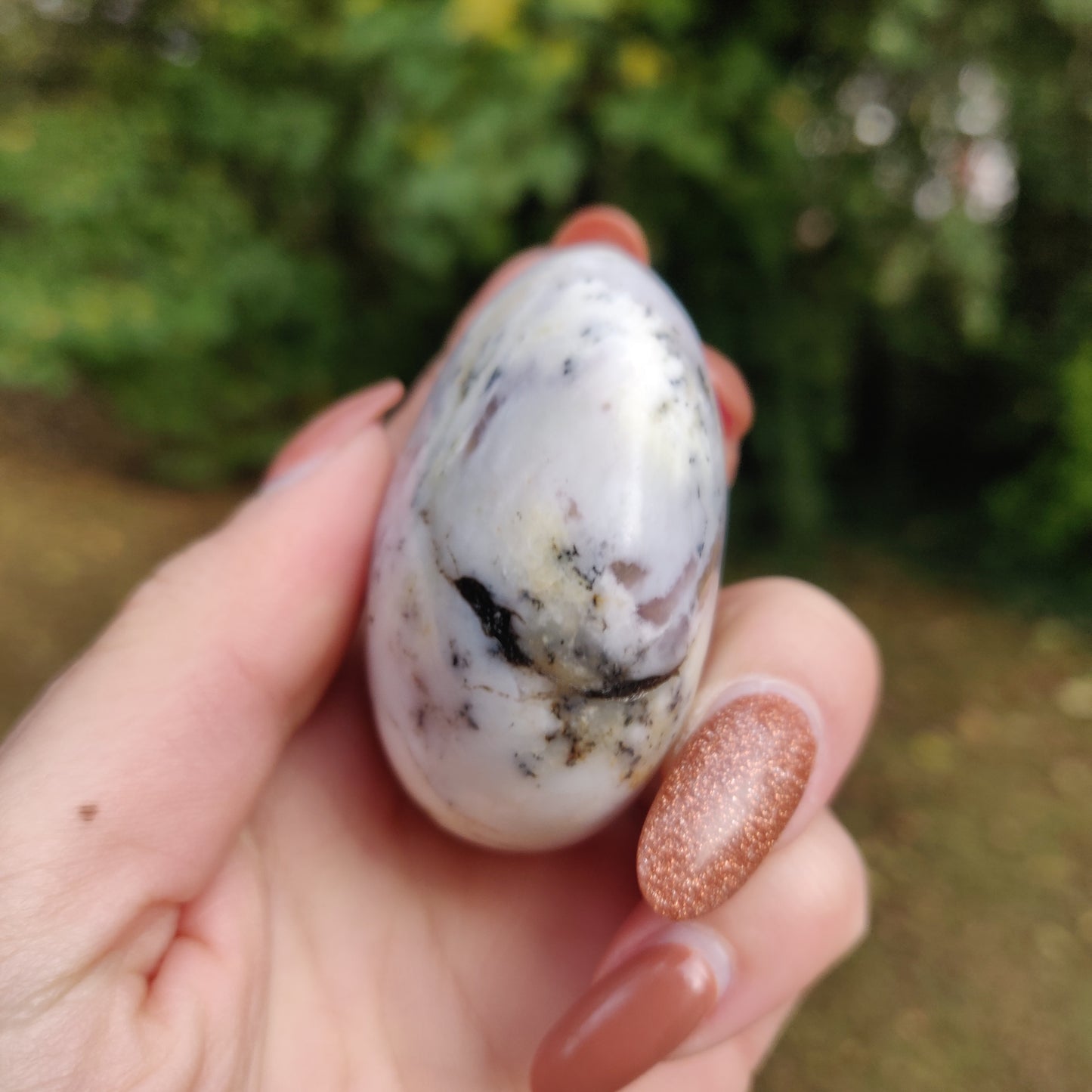 Purple Dendritic Opal Palm Stone (#16)