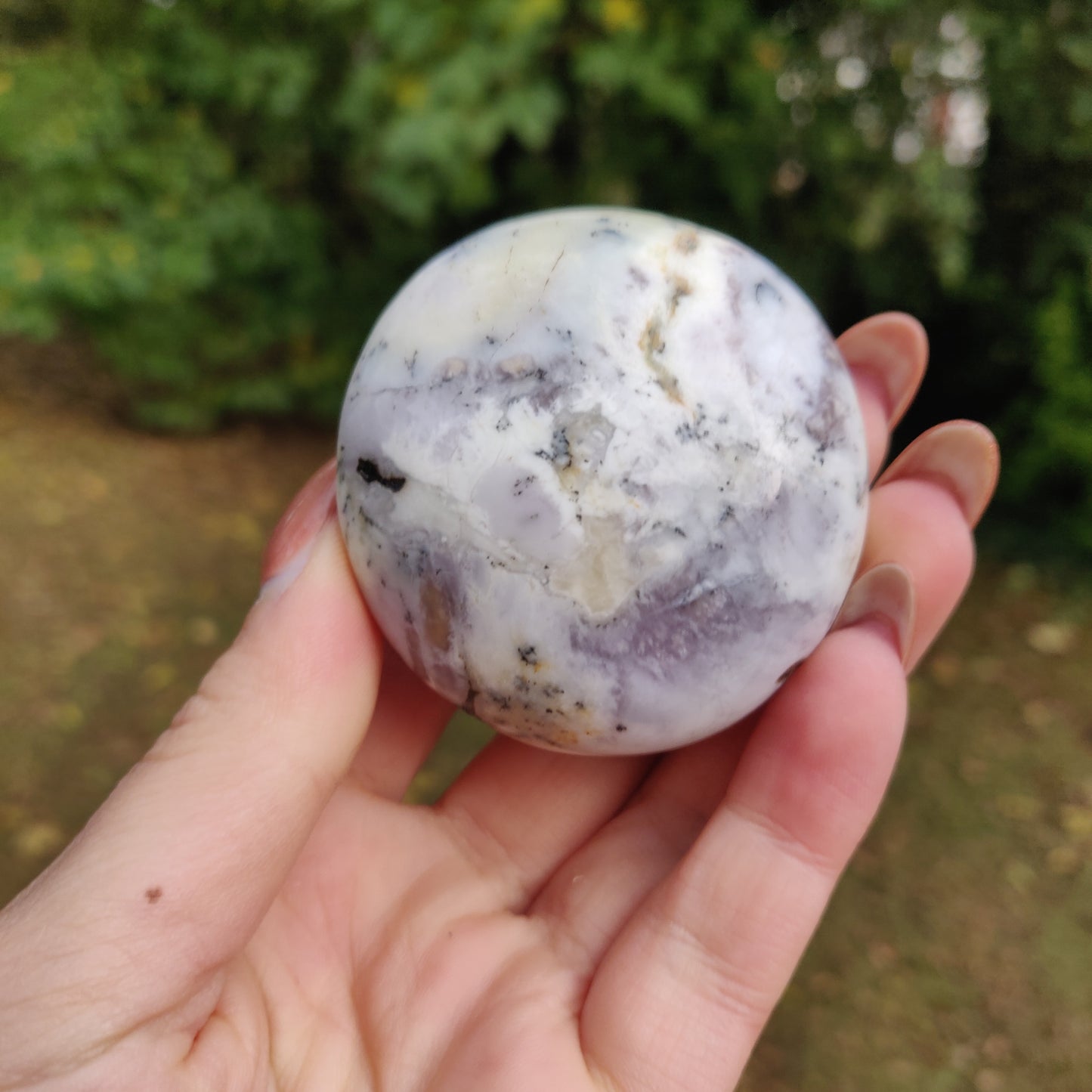 Purple Dendritic Opal Palm Stone (#16)