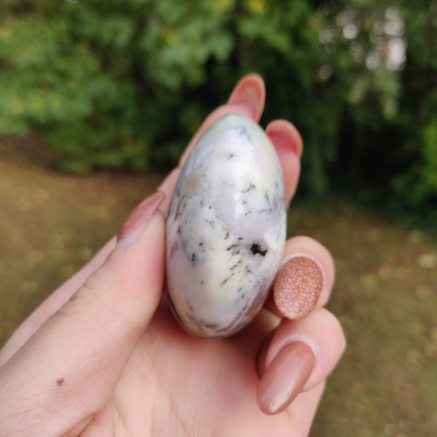Purple Dendritic Opal Palm Stone (#16)