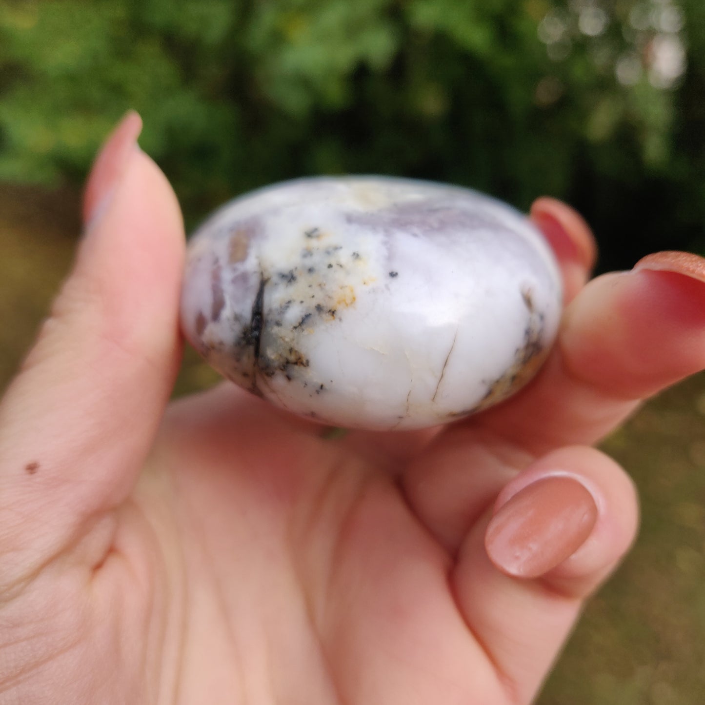 Purple Dendritic Opal Palm Stone (#16)