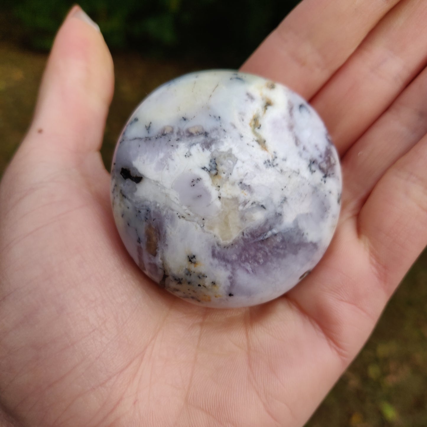 Purple Dendritic Opal Palm Stone (#16)