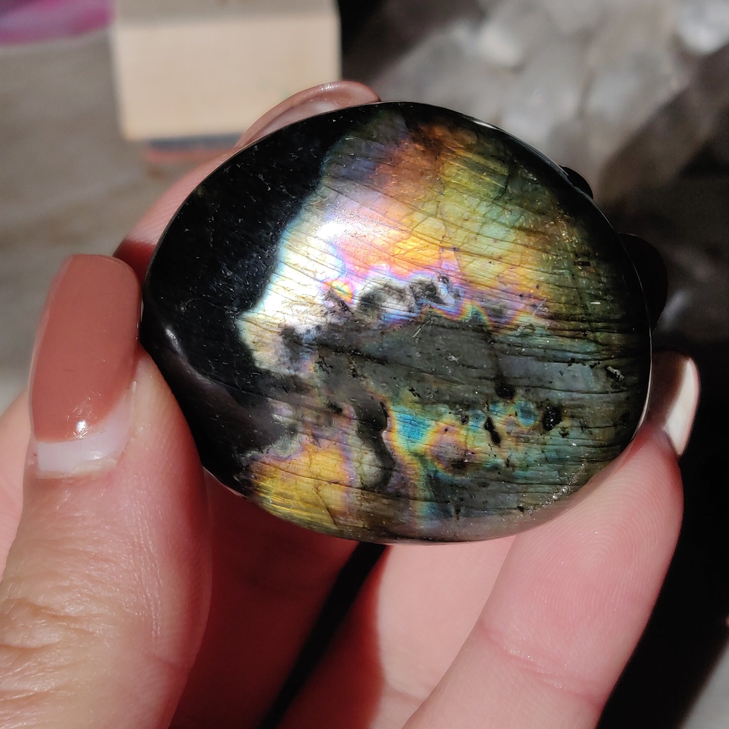 Labradorite Palm Stone (#145)