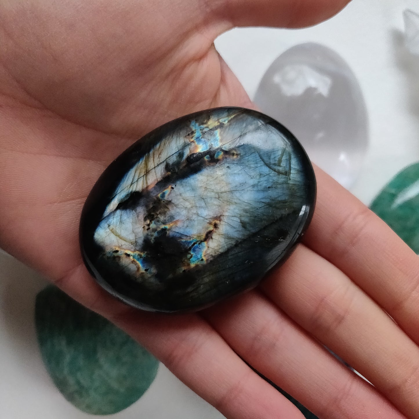 Labradorite Palm Stone (#47) - Simply Affinity