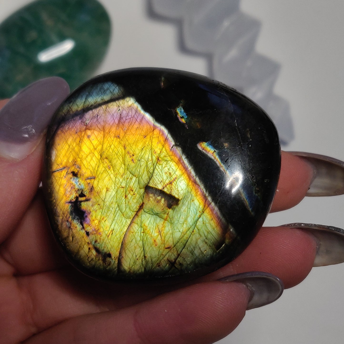 Labradorite Palm Stone (#73H) - Simply Affinity