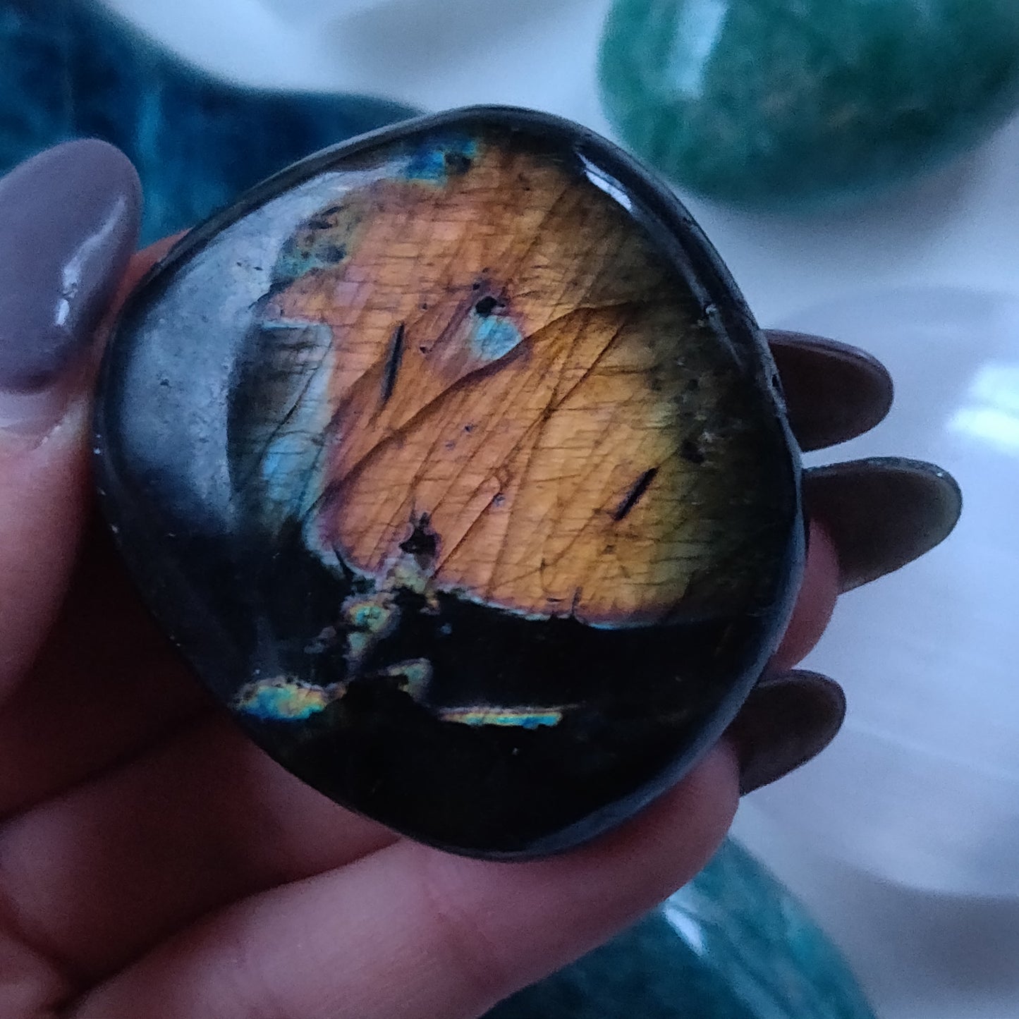 Labradorite Palm Stone (#73H) - Simply Affinity