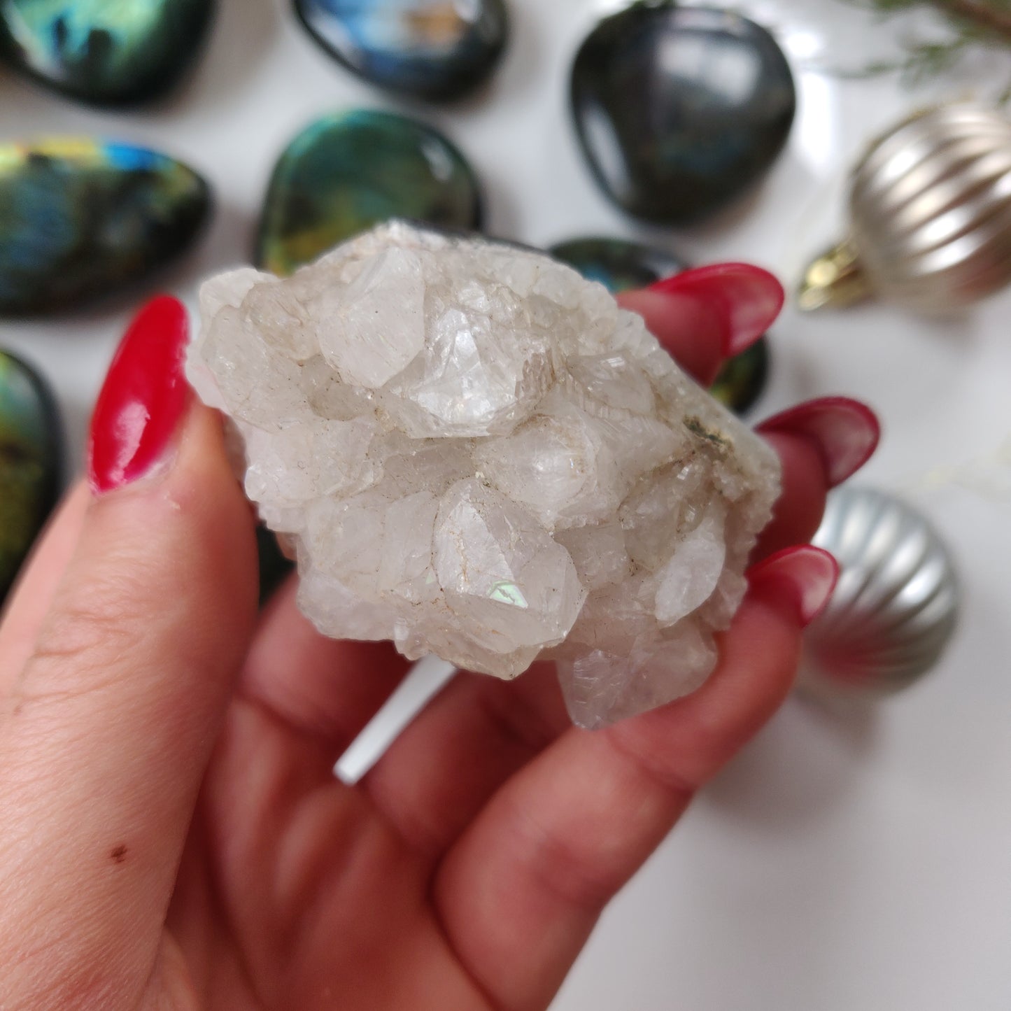 Anandalite Cluster, Natural Aurora Quartz Cluster (#12) - Simply Affinity