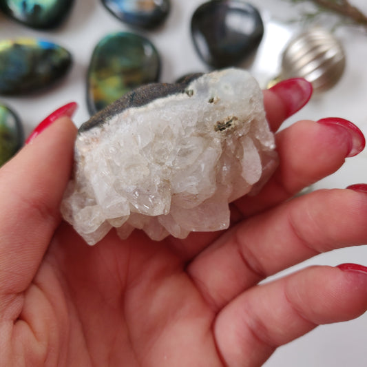 Anandalite Cluster, Natural Aurora Quartz Cluster (#12) - Simply Affinity