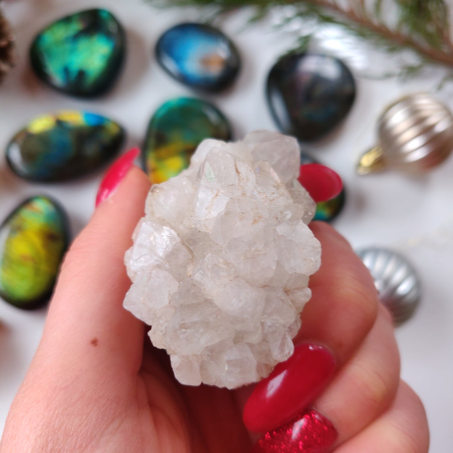 Anandalite Cluster, Natural Aurora Quartz Cluster (#12) - Simply Affinity