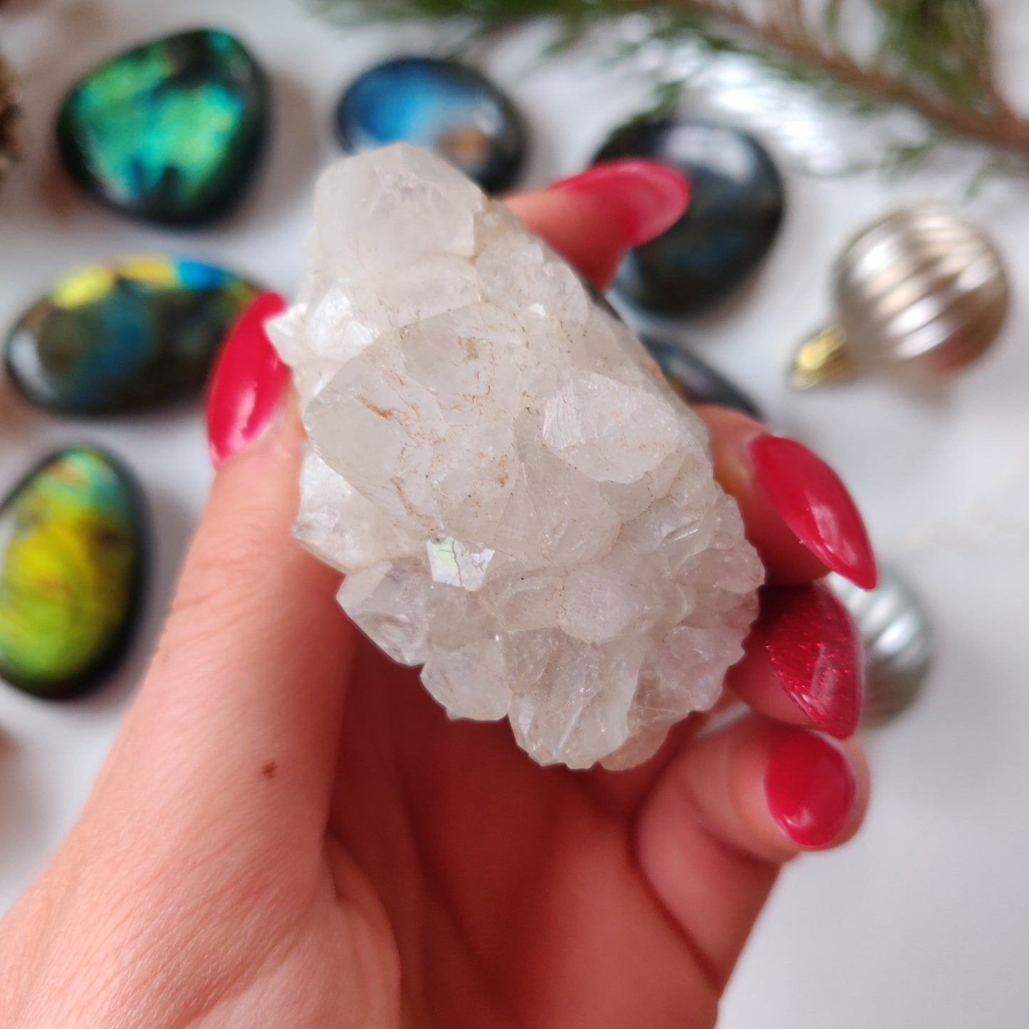Anandalite Cluster, Natural Aurora Quartz Cluster (#12) - Simply Affinity
