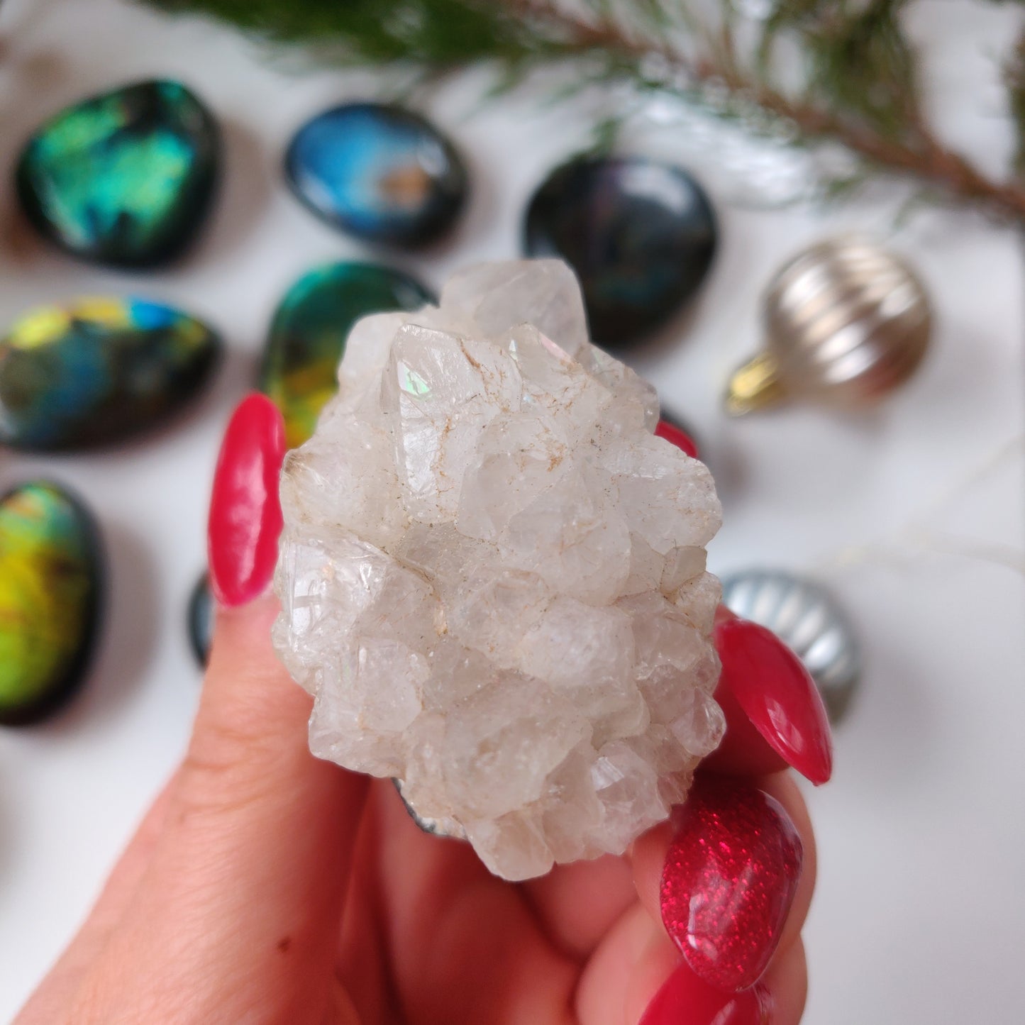 Anandalite Cluster, Natural Aurora Quartz Cluster (#12) - Simply Affinity