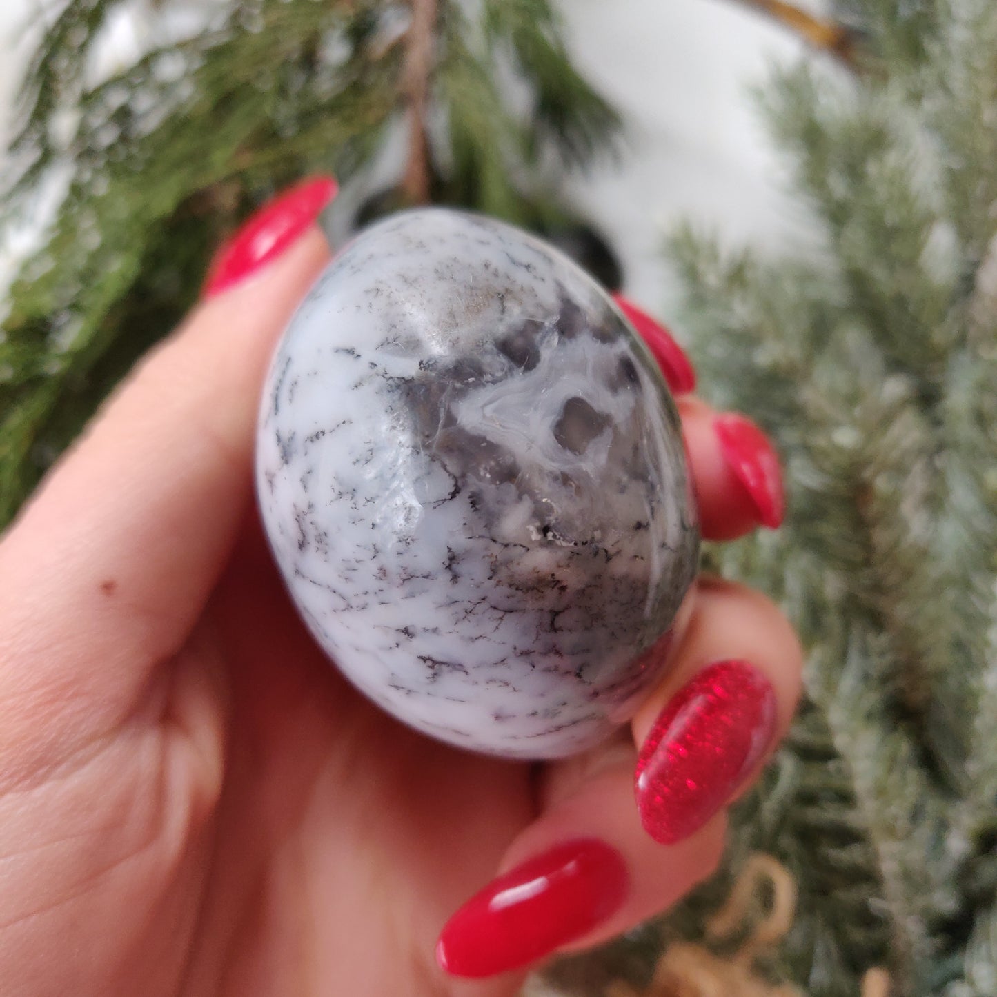Dendritic Opal Palm Stone (#24)