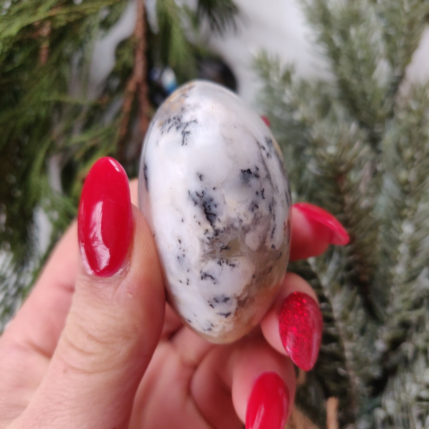 Dendritic Opal Palm Stone (#23)