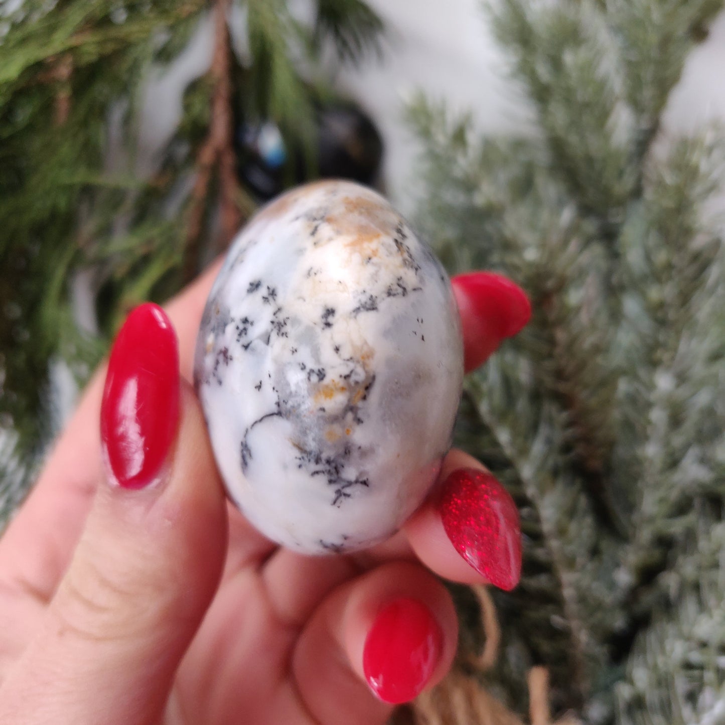 Dendritic Opal Palm Stone (#23)