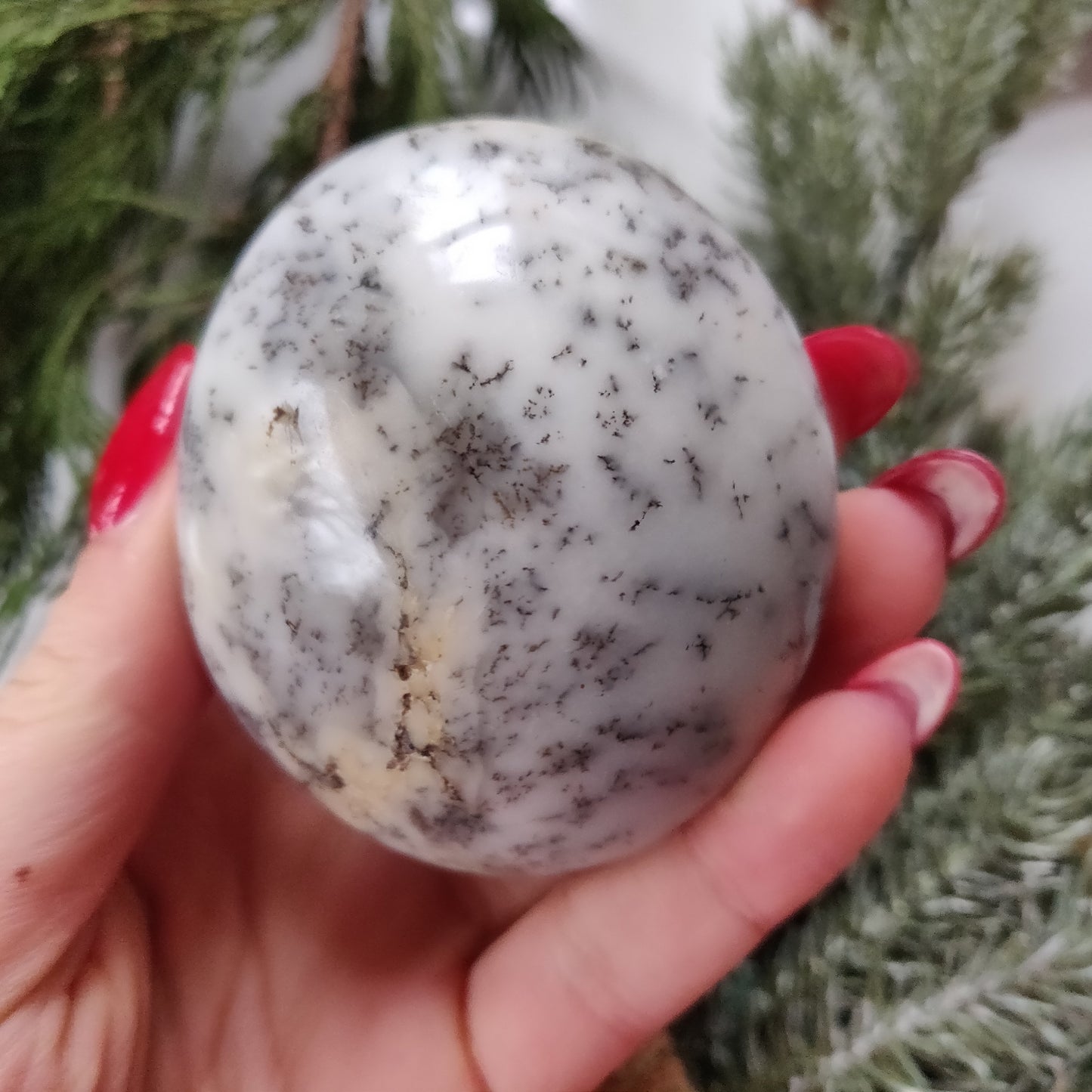 Dendritic Opal Palm Stone (#22)