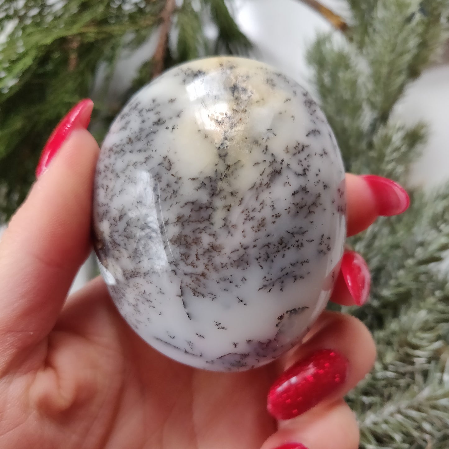 Dendritic Opal Palm Stone (#22)