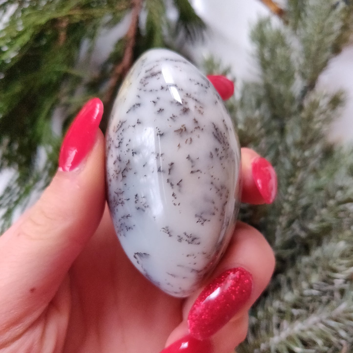 Dendritic Opal Palm Stone (#22)