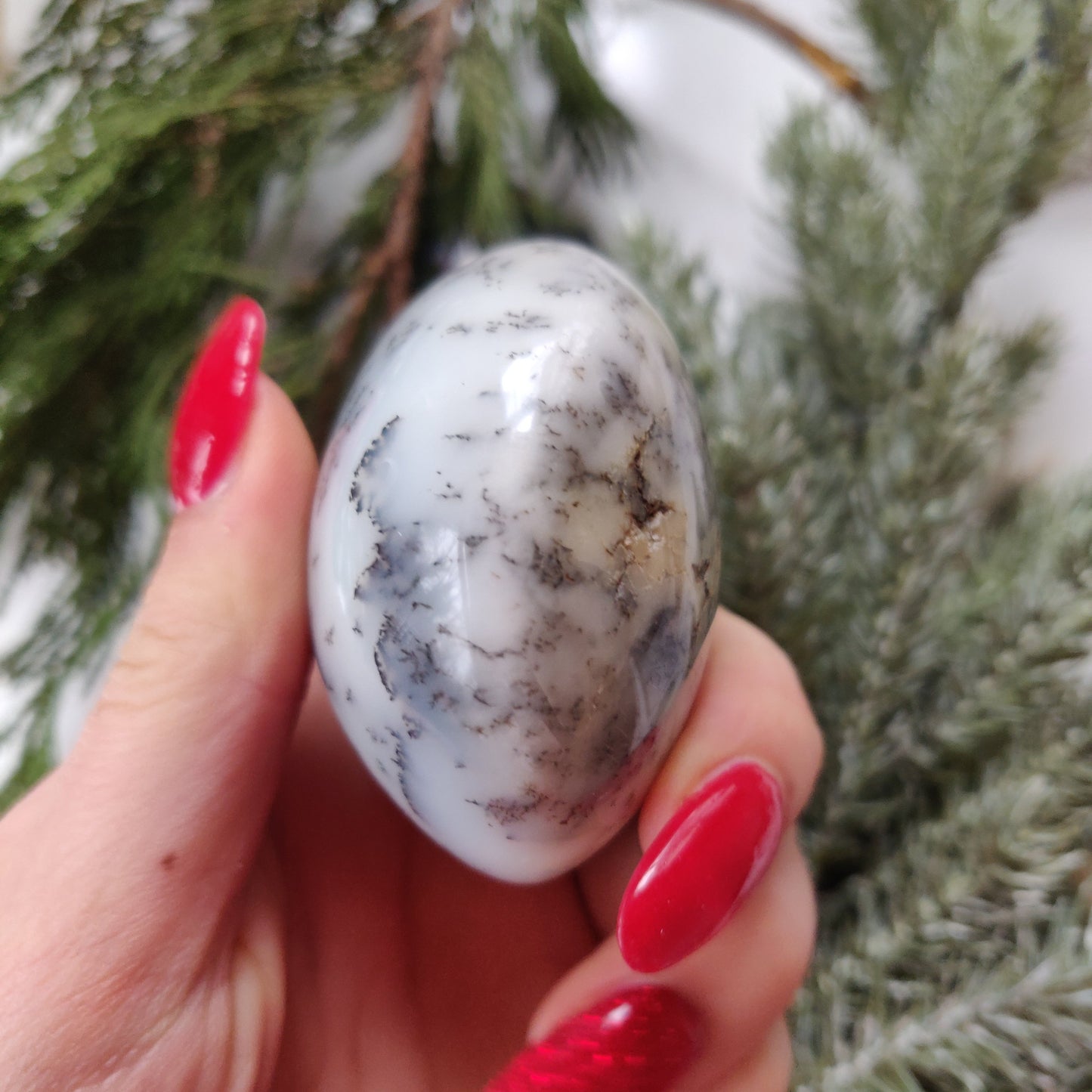 Dendritic Opal Palm Stone (#22)
