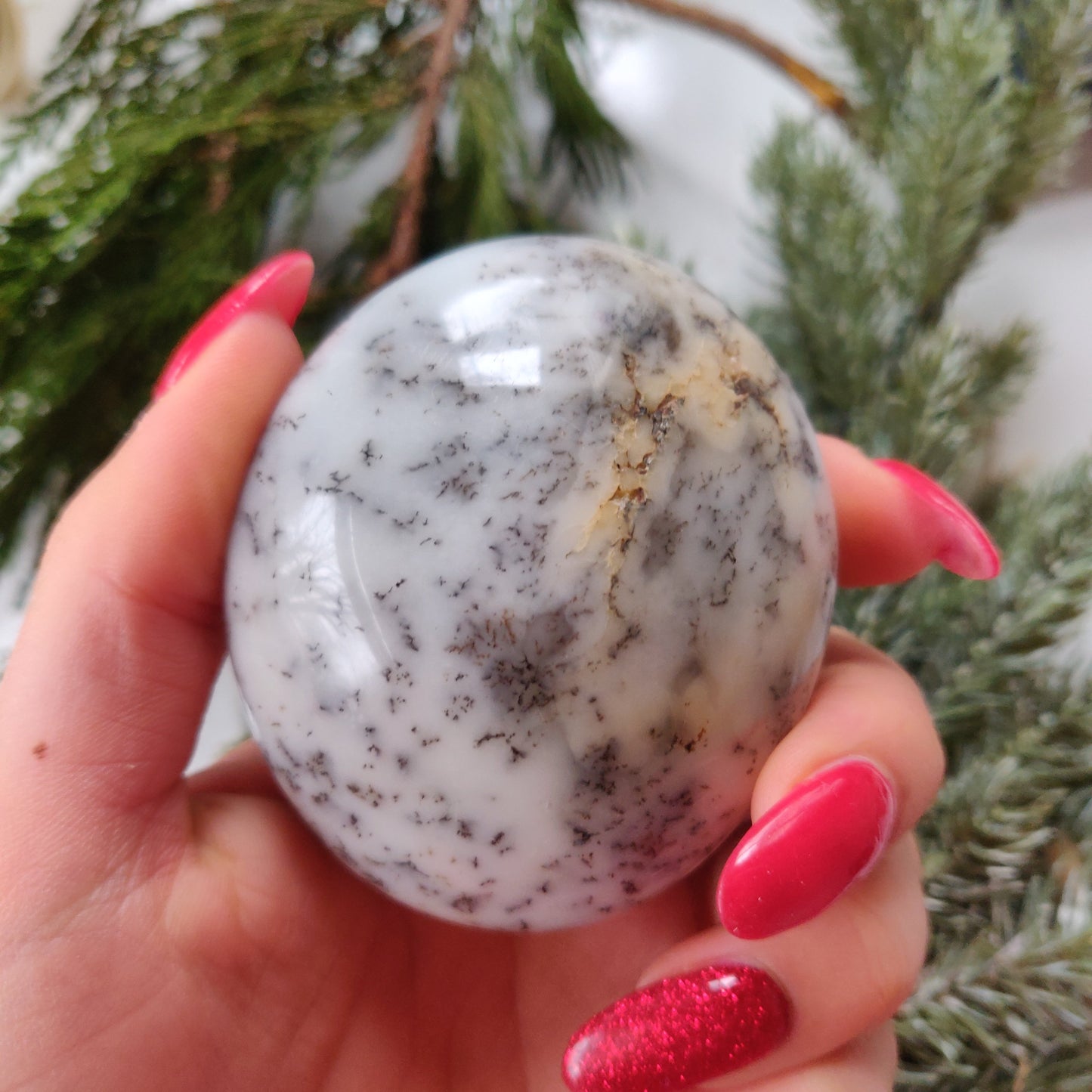 Dendritic Opal Palm Stone (#22)