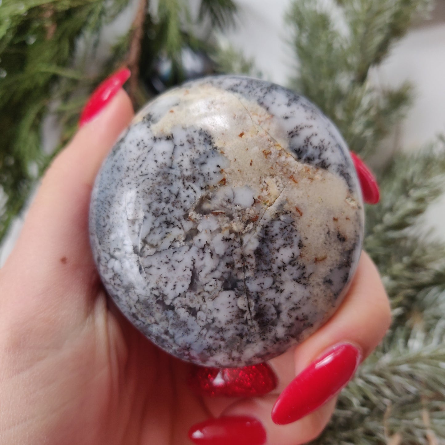 Dendritic Opal Palm Stone (#21)