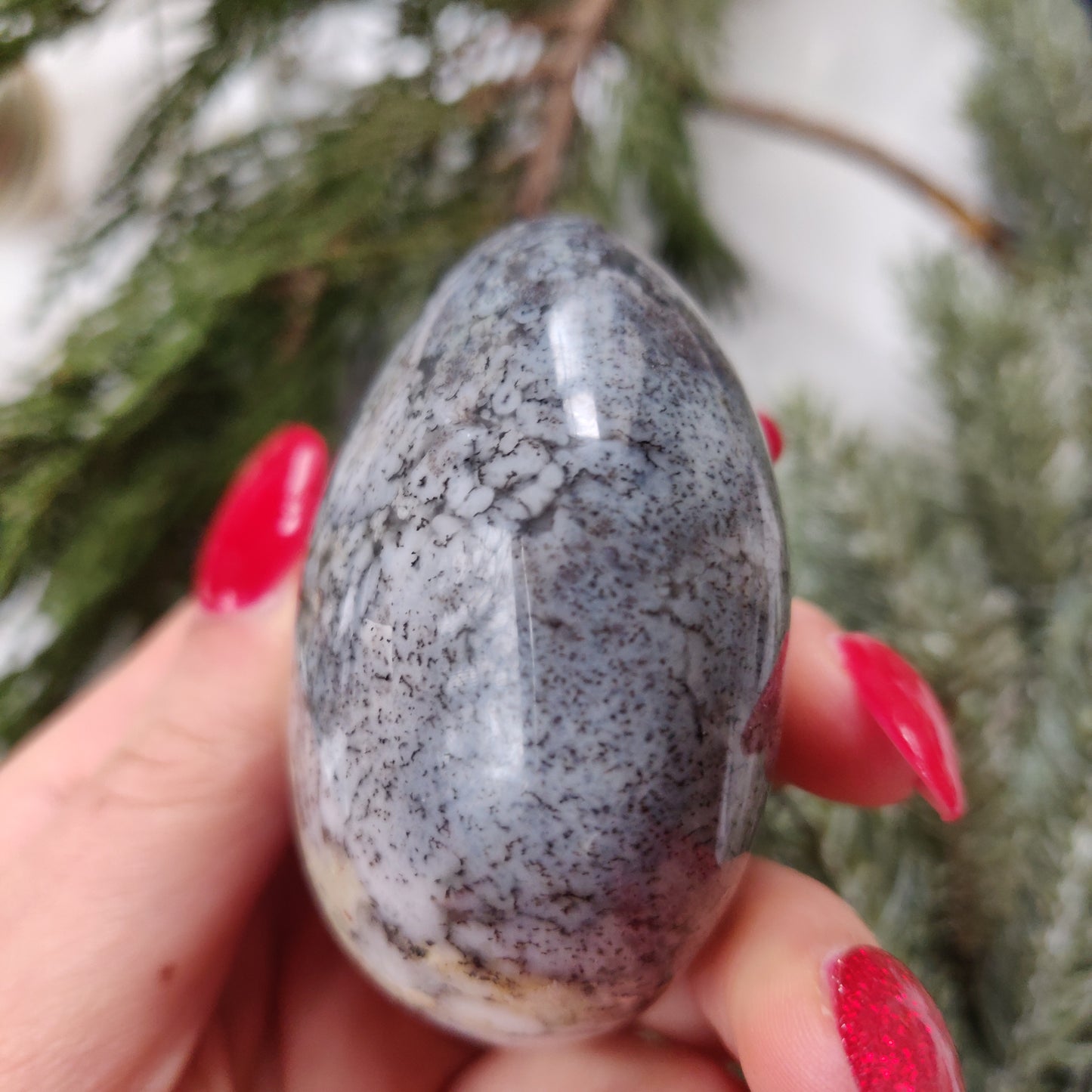 Dendritic Opal  Palm Stone (#21)