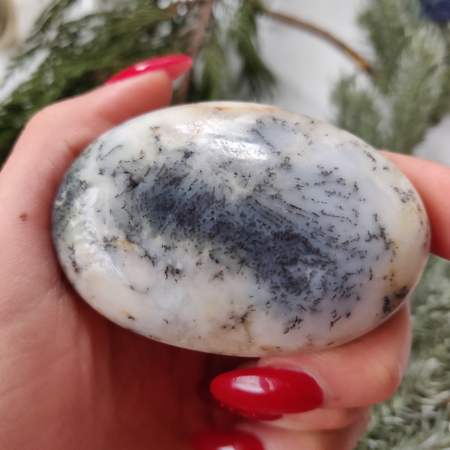 Dendritic Opal Palm Stone (#20)