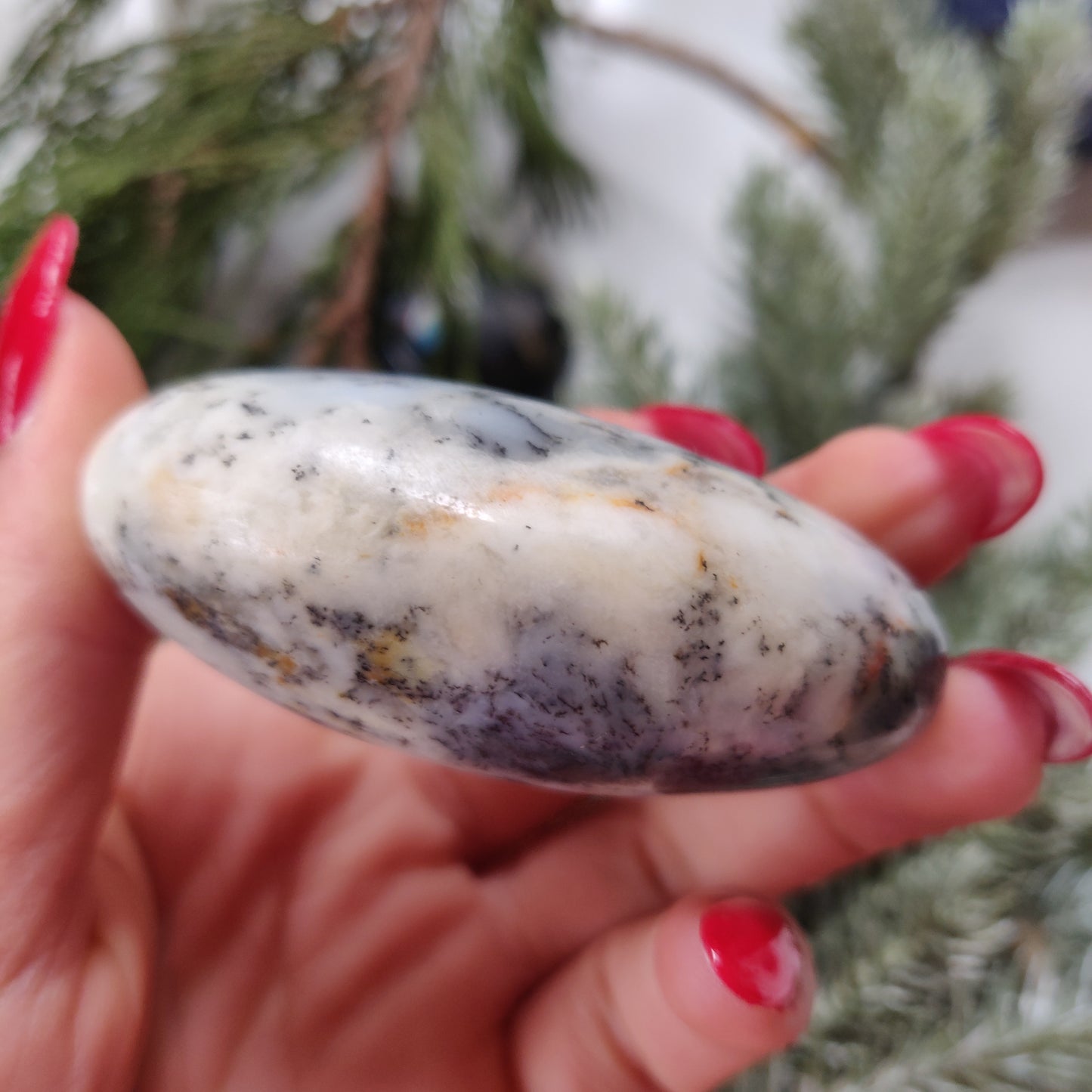 Dendritic Opal Palm Stone (#20)