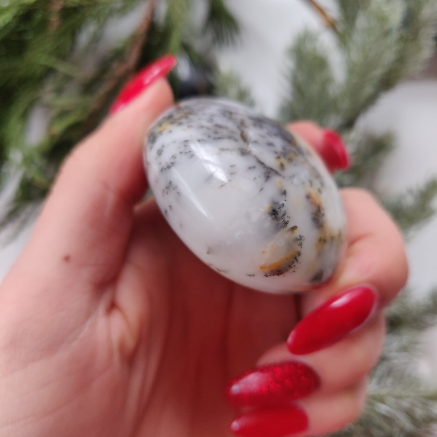 Dendritic Opal Palm Stone (#19)