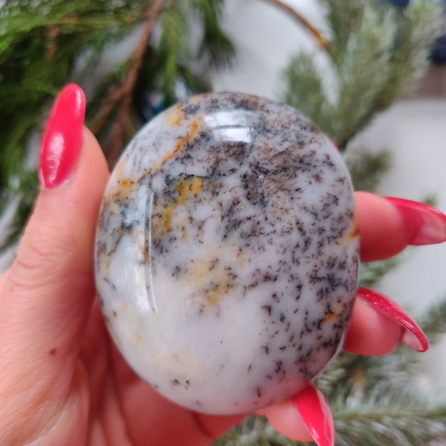 Dendritic Opal Palm Stone (#19)