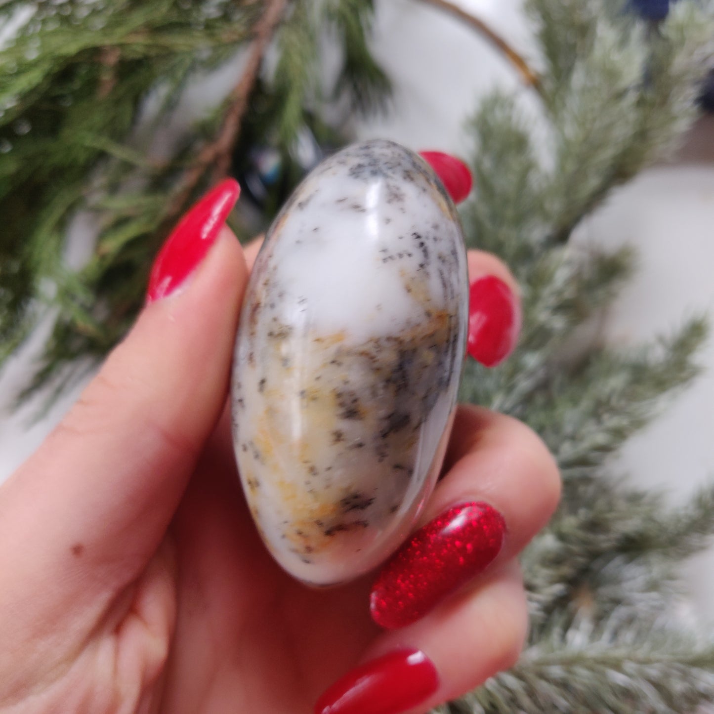 Dendritic Opal Palm Stone (#19)