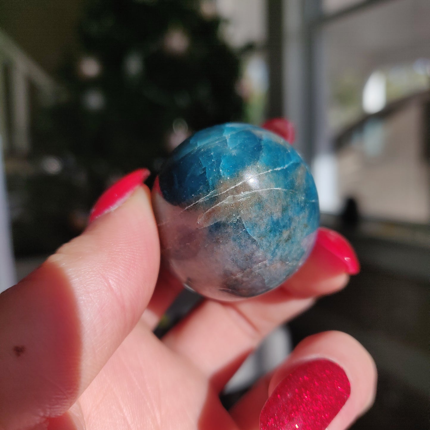 Blue Apatite Egg (#1)